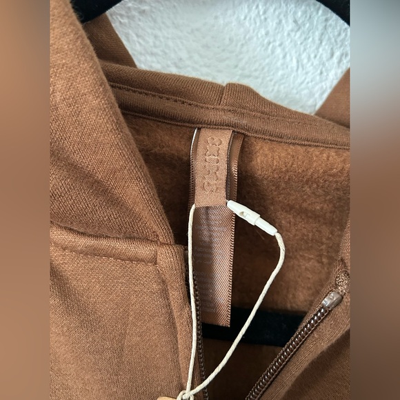 Skims classic fleece 2 piece set hoodie and pants bison sz small Nwt - Picture 6 of 16